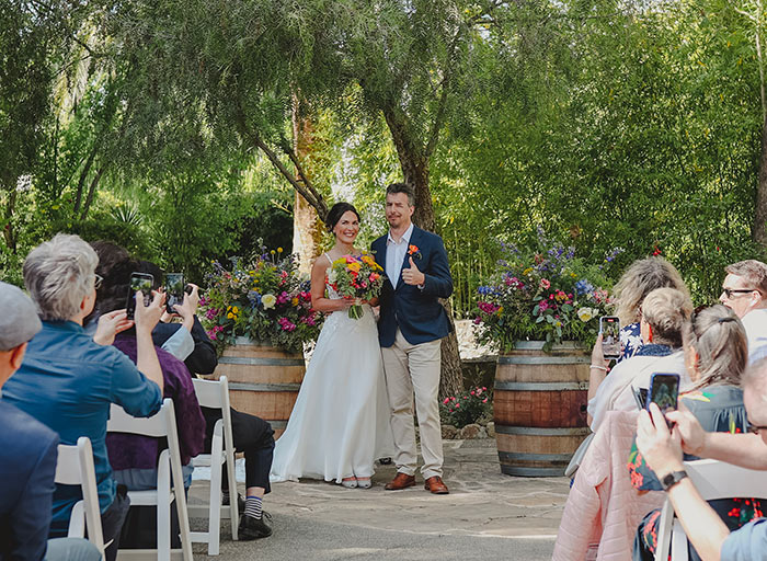 Wedding at the Adobe Mission & Patio at Cline Family Cellars winery in Sonoma, California